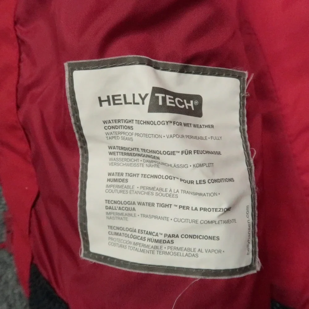 Helly Hansen Jacket Men Small Red Original Sailing Crimson Waterproof Tech 31098
